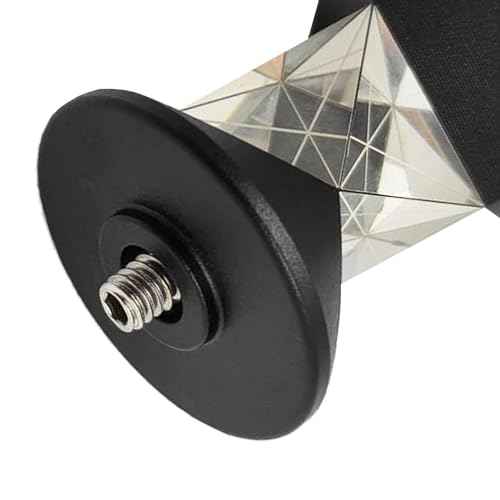 Image of 360 Degree Monitoring Mini Prism Total Station Reflective Prism GRZ101 Replacement with Hook Compatible with Leica Swiss Type Surveying Reflector (Silver Coated)