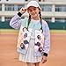 ZFRXIGN Panda Kids Jacket for Girls Boys Size 9-10 Button up Sweater Cardigan Button up School Uniform Baseball Jacket Long Sleeve Pocket T Shirts, Purple
