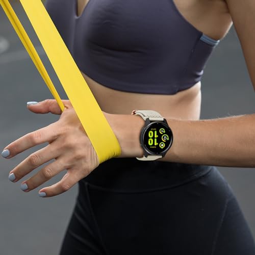Laband 2 Pack Stretchy Band 18mm 20mm 22mm Soft Nylon for Garmin-Choice of Width-Braided&Plain Elastic Strap Quick Release Wristband Loop,Compatible with Garmin venu 3S/3/2S/2/1/Vivoactive 5/4S/4/3S/3