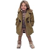 Toddler Kids Duffle Overcoat Winter Windproof Thicken Coat Jacket Warm Fleece Outerwear Trench Windbreaker Top for Boys Girls