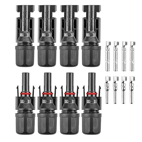 Solar MC4 Connector Kit – 4 Pairs Male & Female | Waterproof PV Cable Connectors for Solar Panels, Durable & Easy Installation (Pack of 4)-image-27