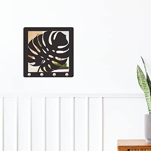 Porta Chaves Parede Espelhado Suporte Gancho Decorativo