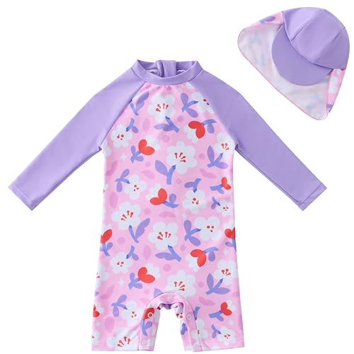 Image of UMELOK Baby Girl Swimsuit Infant UPF 50+ Bathing Suit Size Months