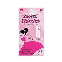 Womens Clear Double Sided Fashion Beauty Tape for Clothing and Body (75 Strips)- Strong Adhesive for All Skin Tones and Fabric by Secret Sidekick (1 Pack)