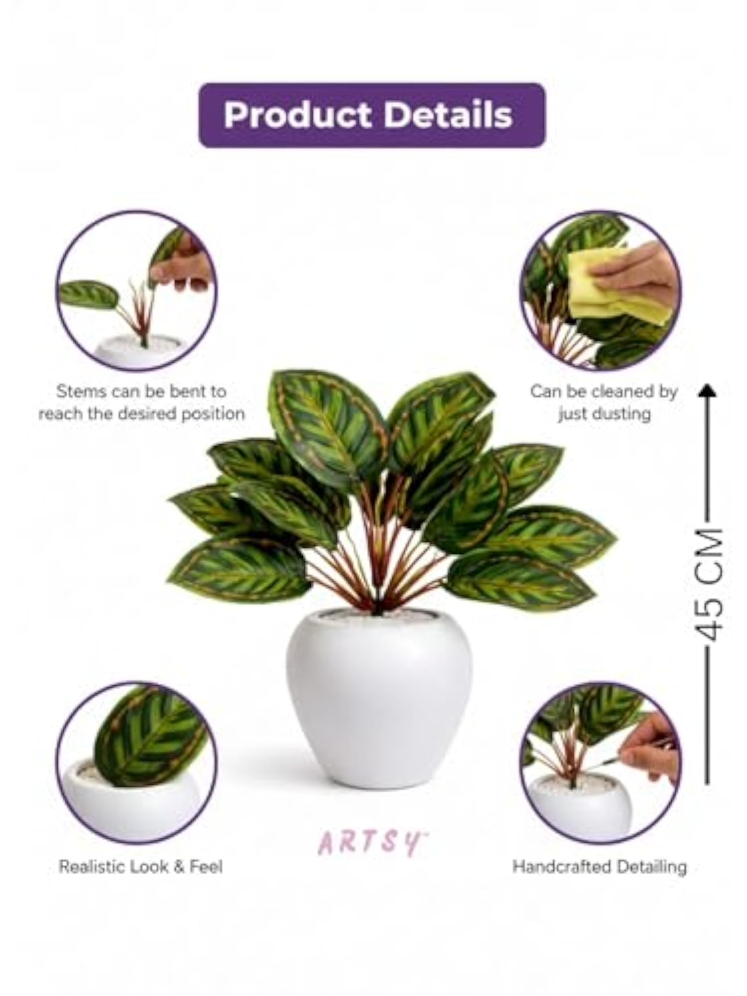 Artificial Plants with Pot for Home Decor