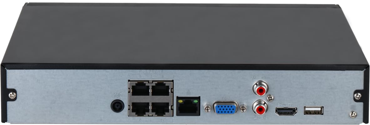 Dahua DHI-NVR2104HS-P-4KS3 - NVR IP de 4 Canales con PoE - Color Negro