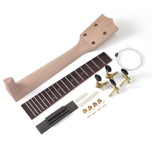 Touche pour ukulélé en bois noble et son manche de remplacement pour luthier - 6