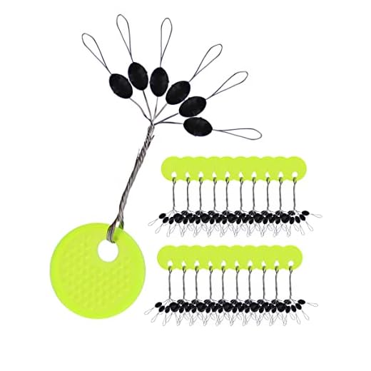 Avlcoaky 1200PCS Bobber Stops Rubber Bobber Stoppers for Fishing Line 6 in 1 Float Sinker Stop Size L M S Available-Yellow