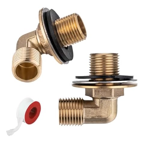 Phivan Wall Mount Faucet Installation Kit 1/2" NPT Solid Brass Commercial Faucet Parts 90 Degree Faucet Adapter Backsplash Mount Set for Stainless Steel Commercial Kitchen Prep & Utility Sink (2 Pcs) Cover