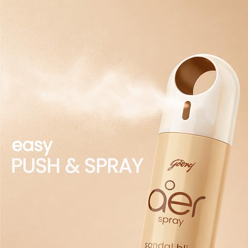 Image of Godrej aer Spray | Room Freshener for Home & Office - Sandal Bliss (180 ml) | Long-Lasting Fragrance