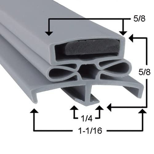 Detailed dimensions of the gasket profile