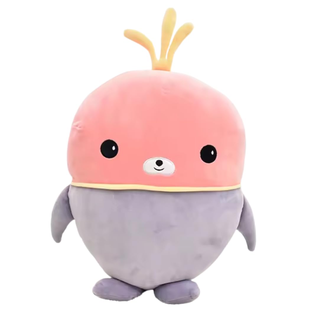 Small Pink Standing Fish Plush, Cute Lavender Grey Stuffed Animal, Soft Ocean Nursery Decor Pillow Buddy Toy Review India (Iknoor World )