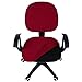 Smiry Stretch Jacquard Office Computer Chair Covers, Removable Washable Universal Desk Rotating Chair Slipcovers Protector, Seat + Backrest Cover, Burgandy