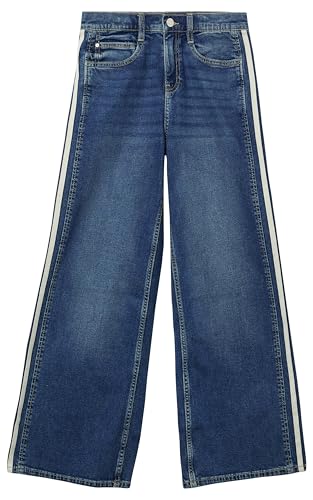 Pantalon en jean fille coupe large tendance et vêtement denim ado