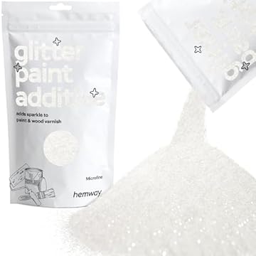 Glitter Paint for Walls White Iridescent Additive Emulsion Latex Acrylic Sparkles Microfine Interior Painting 100g / 3.5oz