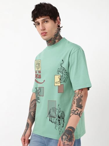 Image of Bewakoof Men's Cartoon Oversized Fit T-Shirt