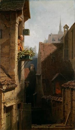 Toile l'hypocondriaque Carl Spitzweg Évitez les Murs Vides de Votre Bureau