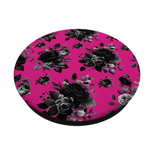 Black Rose Roses Flowers Floral Flower Garden Botanical PopSockets Swappable PopGrip - Image 2