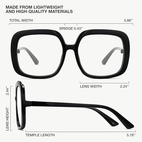 Image of miyya Blue Light Blocking Glasses for Women, Blue Light Glasses for Women Oversized Fashion Glasses