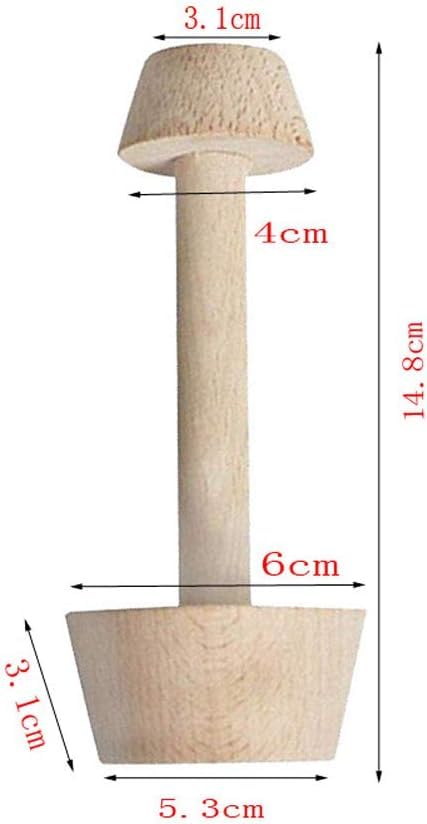 Jinshining Tart Tamper Pastry Tamper Double Side Wooden Egg Tart Tamper Mold DIY Cake Pastry Pusher for Kitchen Party Baking Tools, Pie, Tart and Quiche Pans, 1