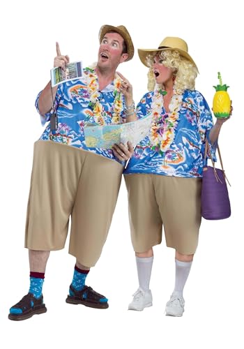 Costume de touriste Tacky tenue drôle pour soirée plage et carnaval