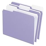 Pendaflex Two-Tone Color File Folders, Letter Size, 1/3 Cut, Lavender, 100 per Box (152 1/3 LAV)