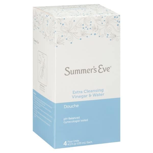 Summer's Eve Douche, Extra Cleansing Vinegar and Water, 4.5 Fl Oz, 4 Ct. (Pack of 3)