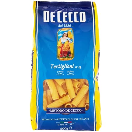 10xDe Cecco Tortiglioni No. 23 Pasta Italiana 500g