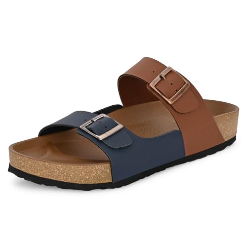 Image of Centrino Men's Berkin-Style Slip-On Sandals | Open Toe Design | Soft PU Footbed | Lightweight & Comfortable | Arch Support | On-Grip Sole | Casual Outdoor Wear (9209)