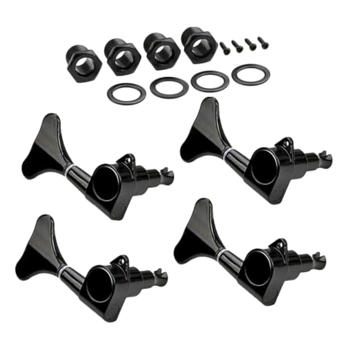 Wakauto Bass Tuners Set 4 Pieces Bass Tuning Key Tuning Pegs Machine Heads Knobs for Instrument Accessories Metaltuning Peg