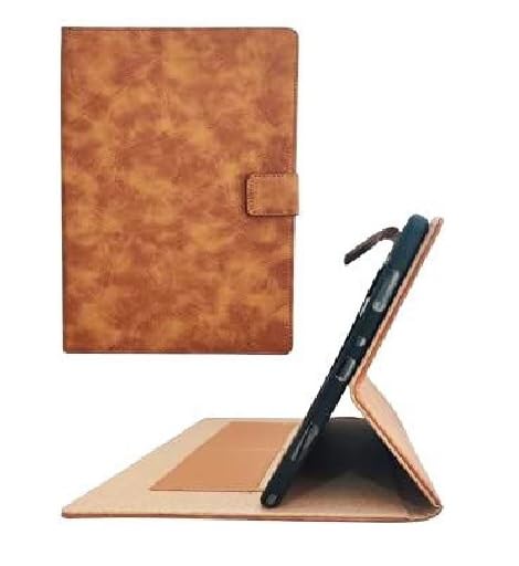 Image of Dairy Type Tablet Flip Cover Case for Samsung Galaxy Tab S9 FE Plus /S9 Plus /S10 Plus 12.4 inch Tablet - (Tan Brown)