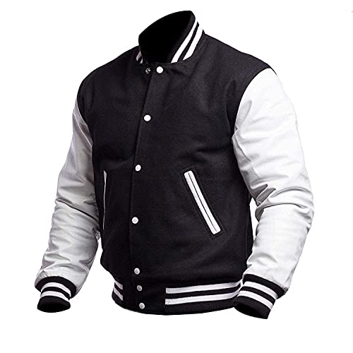 Premium Varsity Letterman Jacket Men Genuine Leather Sleeve | College Baseball High School Jackets for Men2