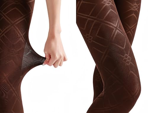 Image of Sahabowi Women Tights, Sheer High Waist Pantyhose, Vintage Control Top Stockings, Siwa9