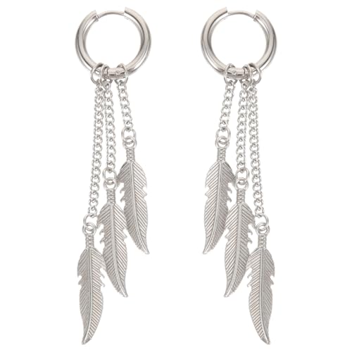 Beaupretty Boucles Oreilles Pendantes Plume Légère Inoxydable Accessoires Mode Femme Confortables et Stylées pour Jours Boucles D'Oreilles De Cartilage Accessoires...