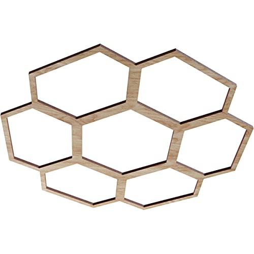 Image of Ekena Millwork 18 inchOD x 7 5 /8 inchID x 1 /4 inchT Florin Wood Fretwork Pierced Ceiling Medallion, Red Oak