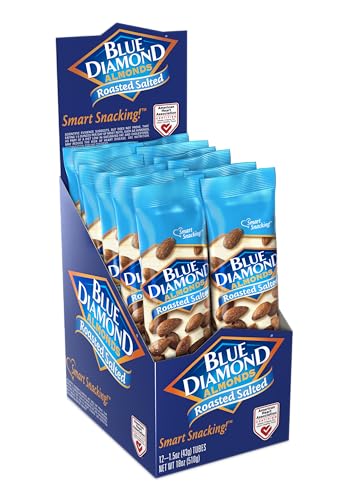 Blue Diamond Almonds, Roasted Salted Flavored Snack Nuts, Single ...