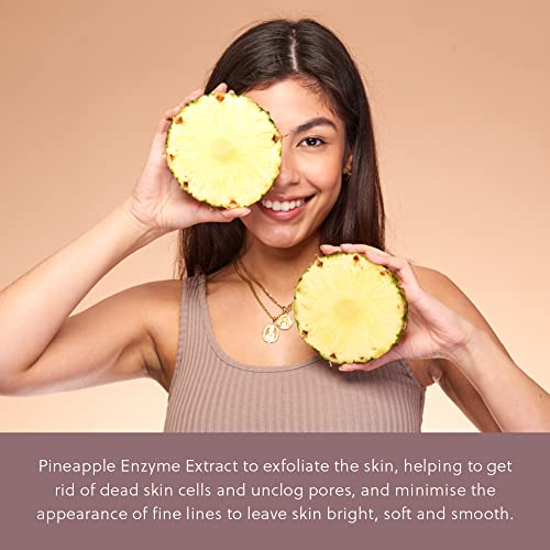 Lucy Bee Pineapple Enzyme Face Mask & Gel Cleanser, Certified Organic Rinse Off Face Mask, Gently Exfoliate & Unclog Pores - Image 4