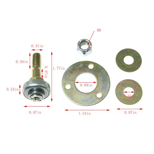 Image of RLECS 4PCS M8 x 45mm Furniture Rocking Chair Bearing Connecting Piece Rocking Chair Bearing Screws Bolts Kits Furniture Connecting Accessories