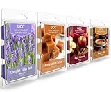 UCC Plant Based All Natural Fall Wax Melts, Highly Scented Fragrances, Long Lasting Premium Soy Scented Melts Cubes, Wax Melts Tarts, Colored Wax Melt - 4 Pack