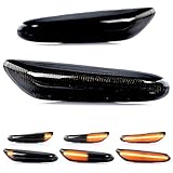 E-Prüfzeichen LED Blinker Seitenblinker Blinkleuchte Dynamisch Laufblinker mit E-Prüfzeichen Black Vision