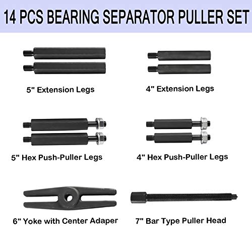 Btshub Bearing Separator Puller Wheel Hub Axle Puller Splitters Tool Set 5 Ton Capacity #TOP2