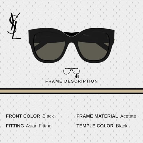 SAINT LAURENT SL M95/F Square shape Sunglasses + Bundle with eSHADES Luxury Eyewear Kit3