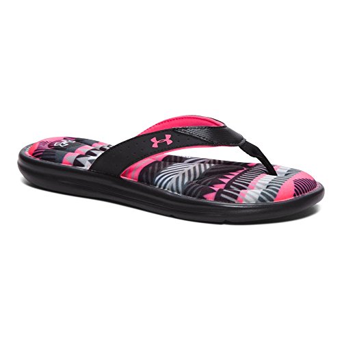 Under Armour Women's Marbella Tropic Sandal Black/Graphite/Harmony Red Size 6 M US