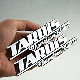 Pair Set Tardis Chameleon Edition Emblem Dr Who Car 3D Badges Sticker Fit for Universal Widow Car Truck Scooter (Silver Black)