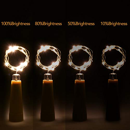 Dealkits (6 Pack) Wine Bottle Cork Lights, 1 Aaa Battery Operated Led Outdoor Indoor String Lights Warm White Fairy Lights For Bedroom, Diy, Party, Decoration, Christmas, Halloween, Wedding, 2.5Ft #TOP3
