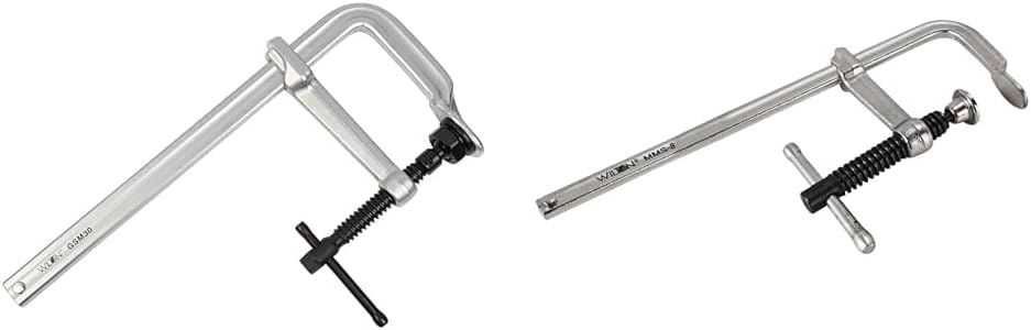Wilton F-Clamp Bundle: 12" Heavy-Duty (2,660 lbs) and 8" Mini (1 lb) Opening Capacity Clamps