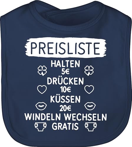 Baby Lätzchen - Sprüche - Preisliste mit Symbolen - weiß - Unisize -...