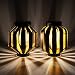 Gadgy Farolillos Solares Para Jardin Negro/dorado | Juego De 2 | Linternas Solar Decorativo | Iluminación Exterior Led | Lámpara De Mesa De Metal