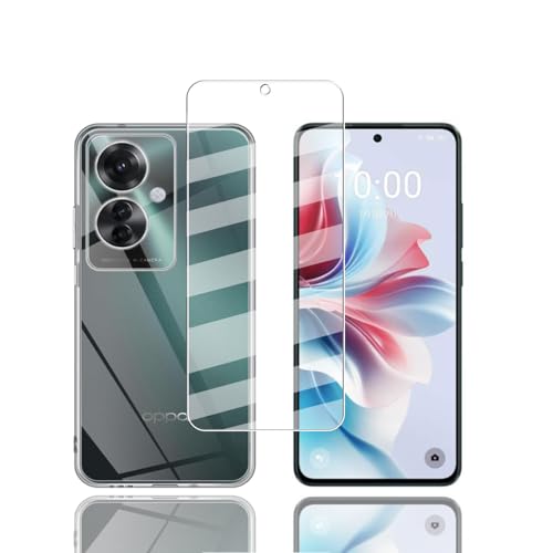 【1+1セット】対応 OPPO Reno11 A 用の ガラスフィルム+ケース カバー TPU 【日本旭硝子製】 Reno11 A 強化ガラス 保護フィルム 硬度9H 耐指紋 自動吸着 視力を保護 貼付簡単 OPPO Reno11 A 用の ケース 透明