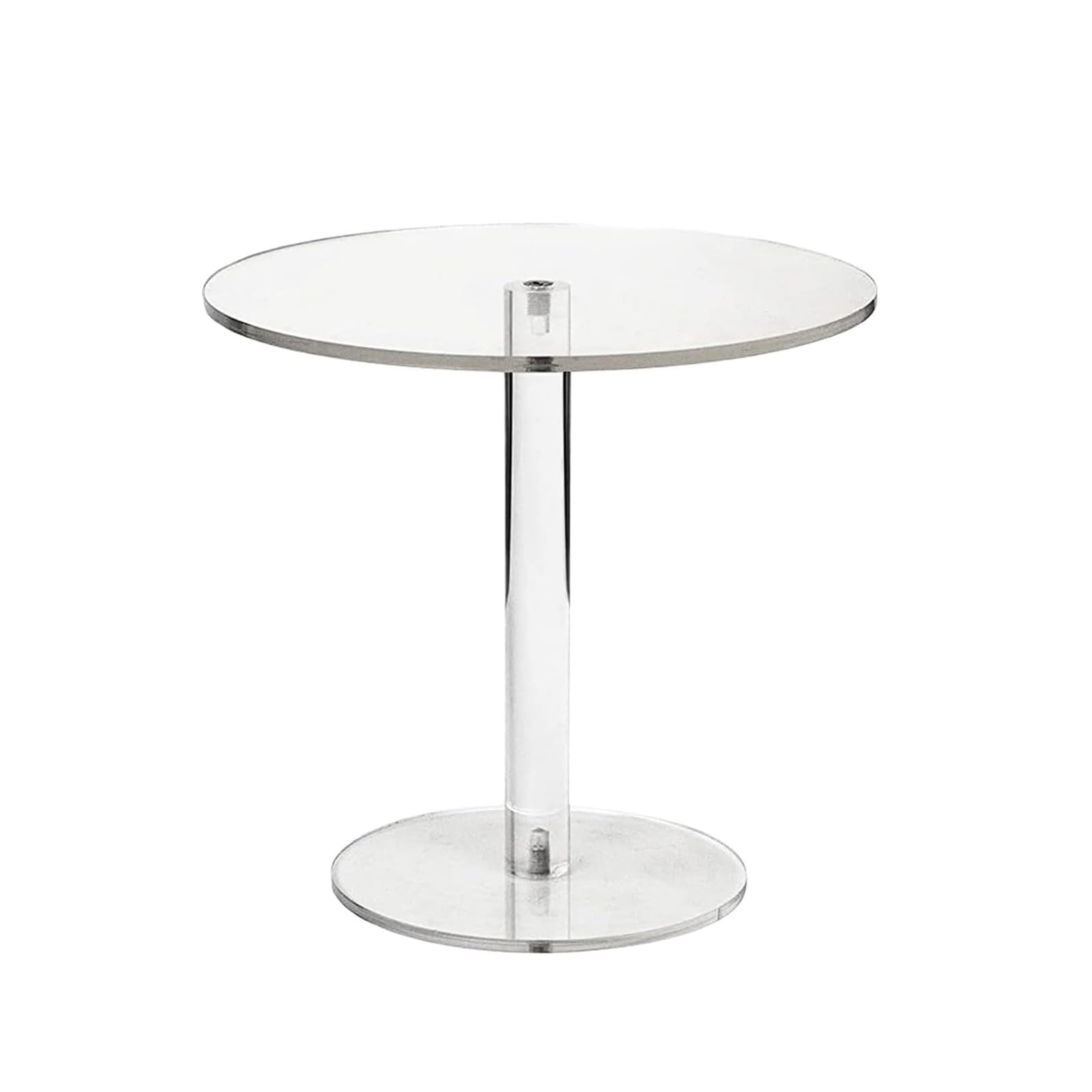 Acrylic Cake Stand, Round Cake Stands for Dessert Table, Clear Cupcake Stand for Birthday Party, Pastry Candy Pizza Display Riser for Wedding Event (Medium-9.8in)